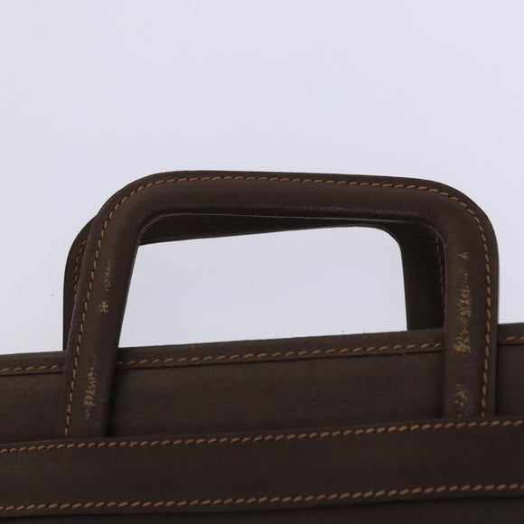 GUCCI Business Bag Leather 2way Brown Auth ep8518