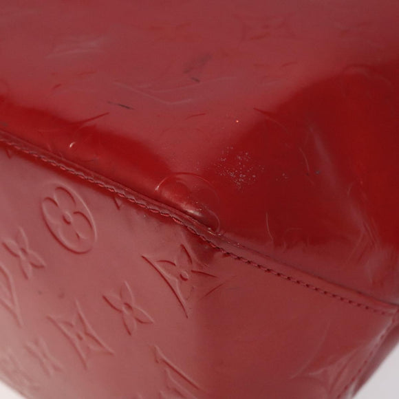 LOUIS VUITTON Monogram Vernis Reade MM Hand Bag Red Rouge M91086 LV Auth ep8521
