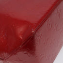LOUIS VUITTON Monogram Vernis Reade MM Hand Bag Red Rouge M91086 LV Auth ep8521-14