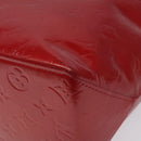 LOUIS VUITTON Monogram Vernis Reade MM Hand Bag Red Rouge M91086 LV Auth ep8521-15
