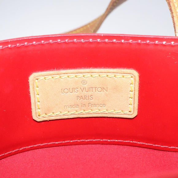 LOUIS VUITTON Monogram Vernis Reade MM Hand Bag Red Rouge M91086 LV Auth ep8521
