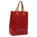 LOUIS VUITTON Monogram Vernis Reade MM Hand Bag Red Rouge M91086 LV Auth ep8521-1