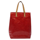 LOUIS VUITTON Monogram Vernis Reade MM Hand Bag Red Rouge M91086 LV Auth ep8521-13