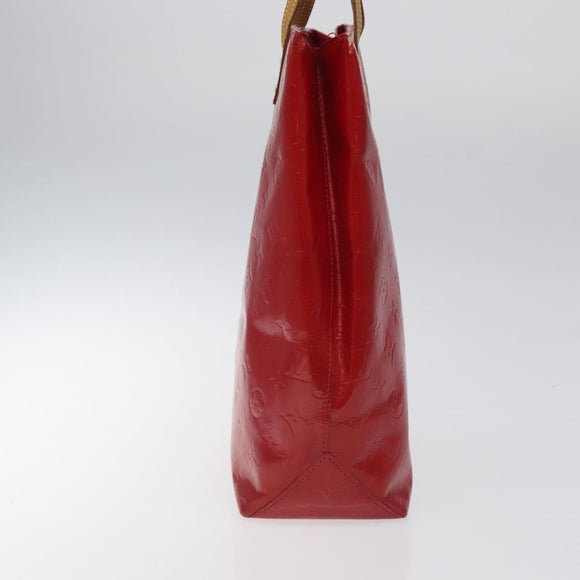 LOUIS VUITTON Monogram Vernis Reade MM Hand Bag Red Rouge M91086 LV Auth ep8521