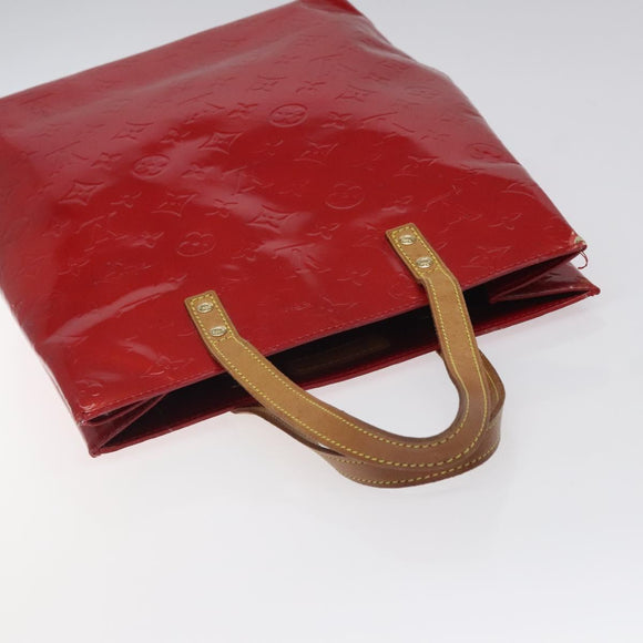 LOUIS VUITTON Monogram Vernis Reade MM Hand Bag Red Rouge M91086 LV Auth ep8521