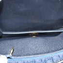 Christian Dior Trotter Canvas Shoulder Bag Navy Gold Auth ep8528-11