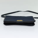Christian Dior Trotter Canvas Shoulder Bag Navy Gold Auth ep8528-5
