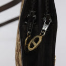 Christian Dior Trotter Canvas Shoulder Bag Brown Gold Auth ep8530-10