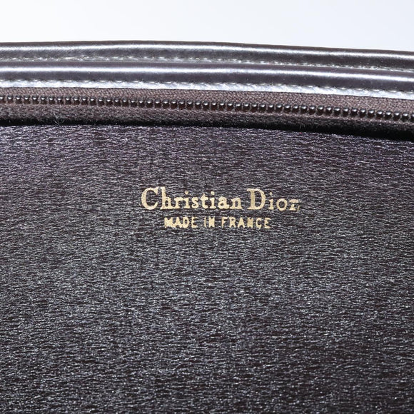 Christian Dior Trotter Canvas Shoulder Bag Brown Gold Auth ep8530