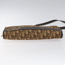 Christian Dior Trotter Canvas Shoulder Bag Brown Gold Auth ep8530-5