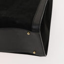 GUCCI Bamboo Hand Bag Suede Black Gold 02 123 0260 Auth ep8532-15