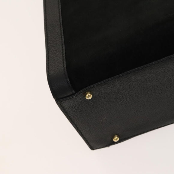 GUCCI Bamboo Handtasche Wildleder Schwarz Gold 02 123 0260 Auth ep8532