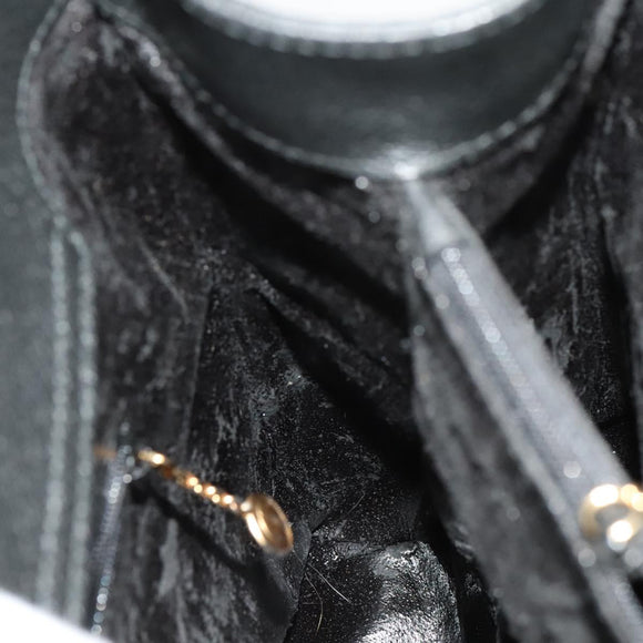 GUCCI Bamboo Hand Bag Suede Black Gold 02 123 0260 Auth ep8532