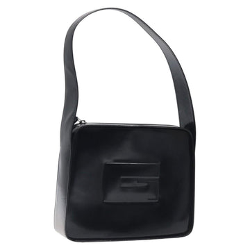 GUCCI Shoulder Bag Patent leather Black Silver 001 3032 Auth ep8533