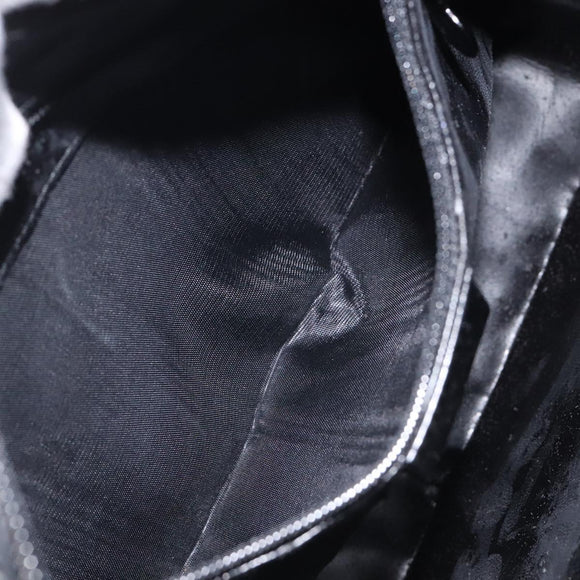 GUCCI Shoulder Bag Patent leather Black Silver 001 3032 Auth ep8533