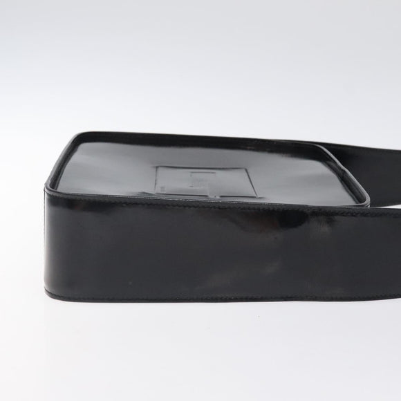 GUCCI Shoulder Bag Patent leather Black Silver 001 3032 Auth ep8533