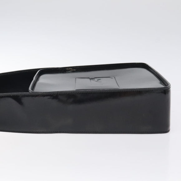 GUCCI Shoulder Bag Patent leather Black Silver 001 3032 Auth ep8533