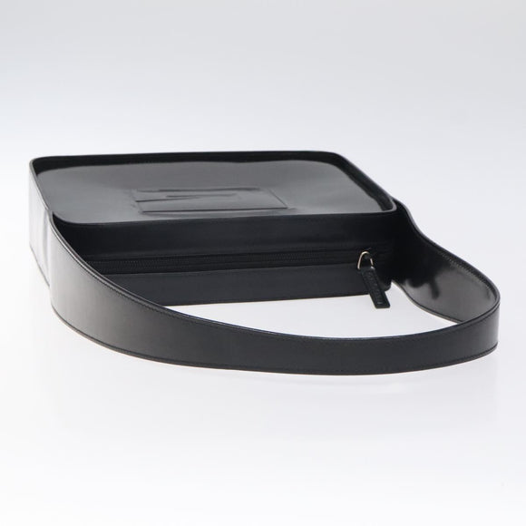 GUCCI Shoulder Bag Patent leather Black Silver 001 3032 Auth ep8533