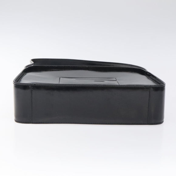 GUCCI Shoulder Bag Patent leather Black Silver 001 3032 Auth ep8533