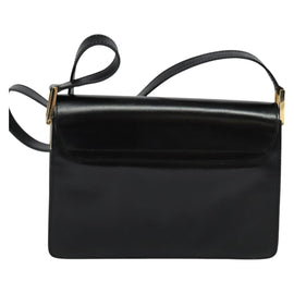 GUCCI Shoulder Bag Leather Black Gold 004 1781 0625 Auth ep8534 - 0