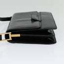 GUCCI Shoulder Bag Leather Black Gold 004 1781 0625 Auth ep8534-3