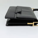 GUCCI Shoulder Bag Leather Black Gold 004 1781 0625 Auth ep8534-4