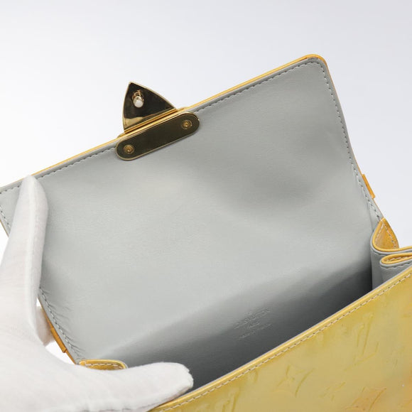 LOUIS VUITTON Monogram Vernis Spring Street Hand Bag Gris M91029 LV Auth ep8537