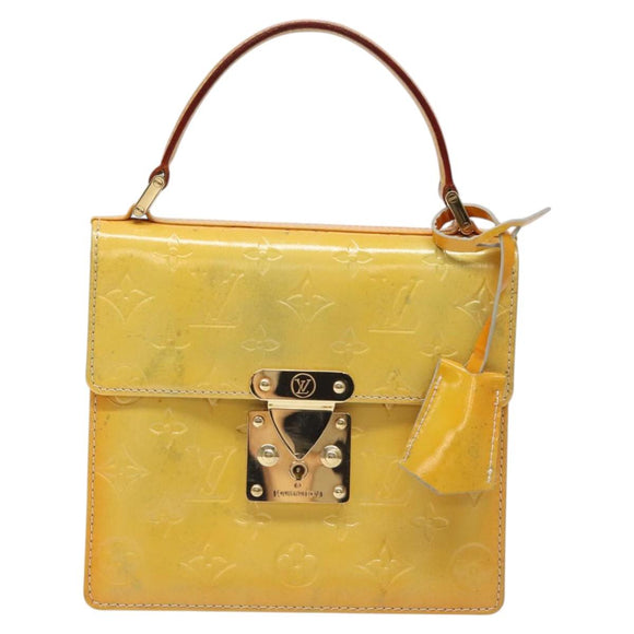 LOUIS VUITTON Monogram Vernis Spring Street Hand Bag Gris M91029 LV Auth ep8537