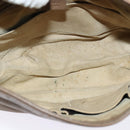 GUCCI Shoulder Bag Leather Brown Gold Auth ep8554-10