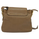 GUCCI Shoulder Bag Leather Brown Gold Auth ep8554-2