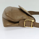 GUCCI Shoulder Bag Leather Brown Gold Auth ep8554-4
