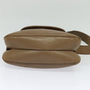 GUCCI Shoulder Bag Leather Brown Gold Auth ep8554-5