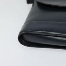 GUCCI Shoulder Bag Leather Navy Gold Auth ep8557-15