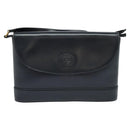 GUCCI Shoulder Bag Leather Navy Gold Auth ep8557-13
