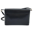 GUCCI Shoulder Bag Leather Navy Gold Auth ep8557-2