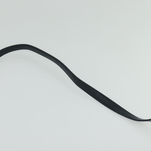 GUCCI Shoulder Bag Leather Navy Gold Auth ep8557