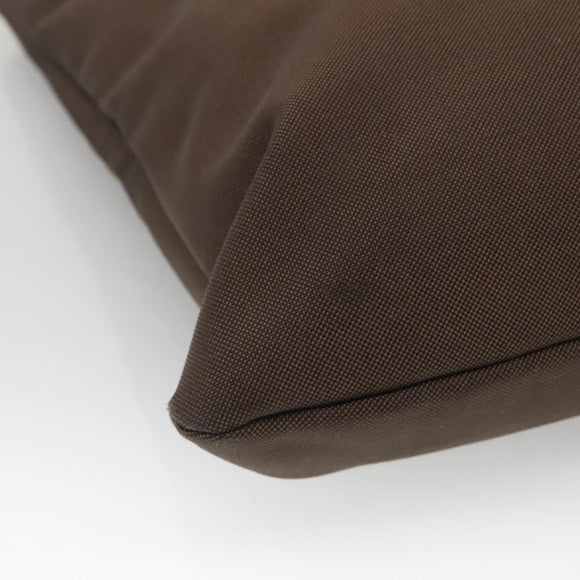 PRADA Tote Bag Canvas Brown Gold Auth ep8562