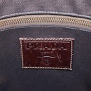 PRADA Tote Bag Canvas Brown Gold Auth ep8562-18