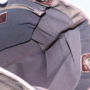 PRADA Tote Bag Canvas Brown Gold Auth ep8562-19