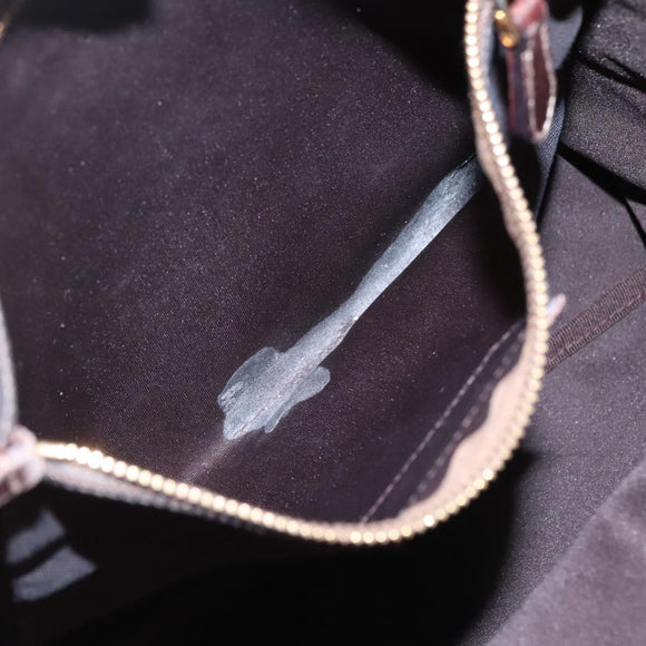 PRADA Tote Bag Canvas Brown Gold Auth ep8562