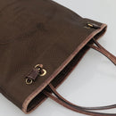 PRADA Tote Bag Canvas Brown Gold Auth ep8562-6