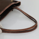 PRADA Tote Bag Canvas Brown Gold Auth ep8562-7