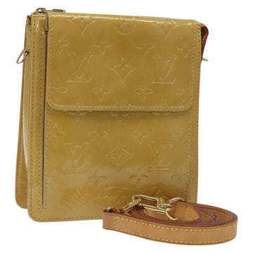 LOUIS VUITTON Monogram Vernis Motto Accessory Pouch Beige M91136 LV Auth ep8565