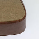 GUCCI Shoulder Bag PVC Brown Gold Auth ep8569-16