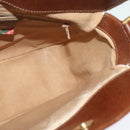 GUCCI Shoulder Bag PVC Brown Gold Auth ep8569-19
