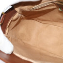 GUCCI Shoulder Bag PVC Brown Gold Auth ep8569-20