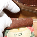 GUCCI Shoulder Bag PVC Brown Gold Auth ep8569-12