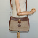 GUCCI Shoulder Bag PVC Brown Gold Auth ep8569-21