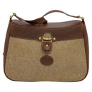 GUCCI Shoulder Bag PVC Brown Gold Auth ep8569-13