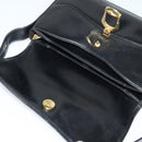 GUCCI Shoulder Bag Leather Black Gold Auth ep8582-10